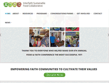 Tablet Screenshot of interfaithfood.org
